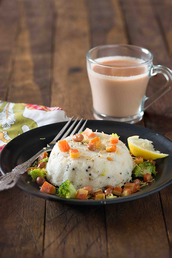 The Indian breakfast of vegetable upma and cups of steaming hot filter coffee is favorite breakfast in most South Indian homes. But vegetable upma with steaming cup of masala chai is what my family loves