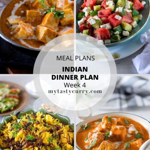Weekly Indian Menu Plan Week 4