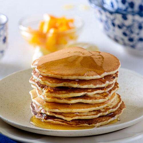 Fluffy pancake for breakfast, an easy delicious homemade fluffy pancake recipe made with simple ingredients. Almost fail proof recipe of pancakes that gives perfect stack of pancakes if you follow the exact proportions of ingredients.