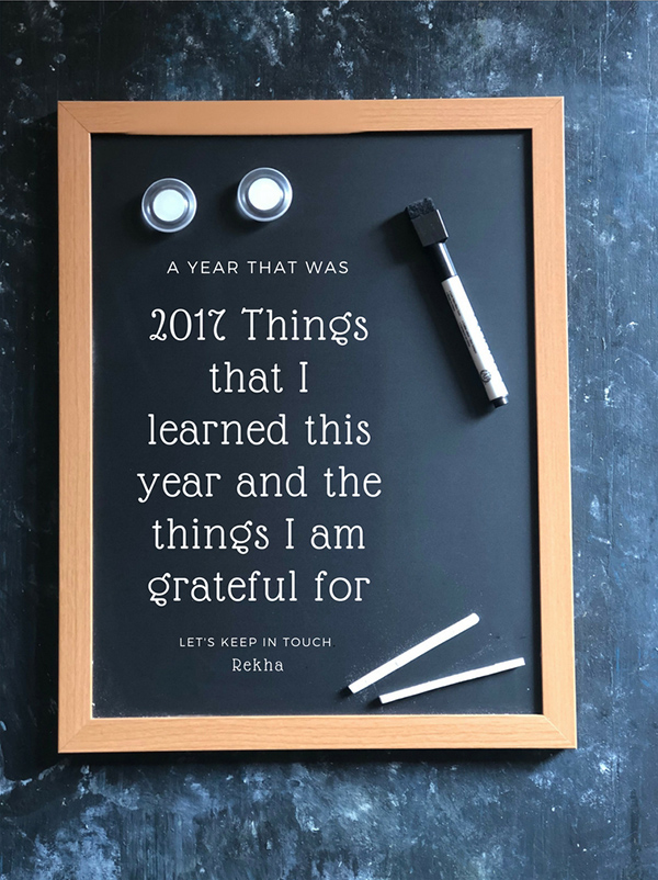 2017 Things that I learned this year and things I am grateful for
