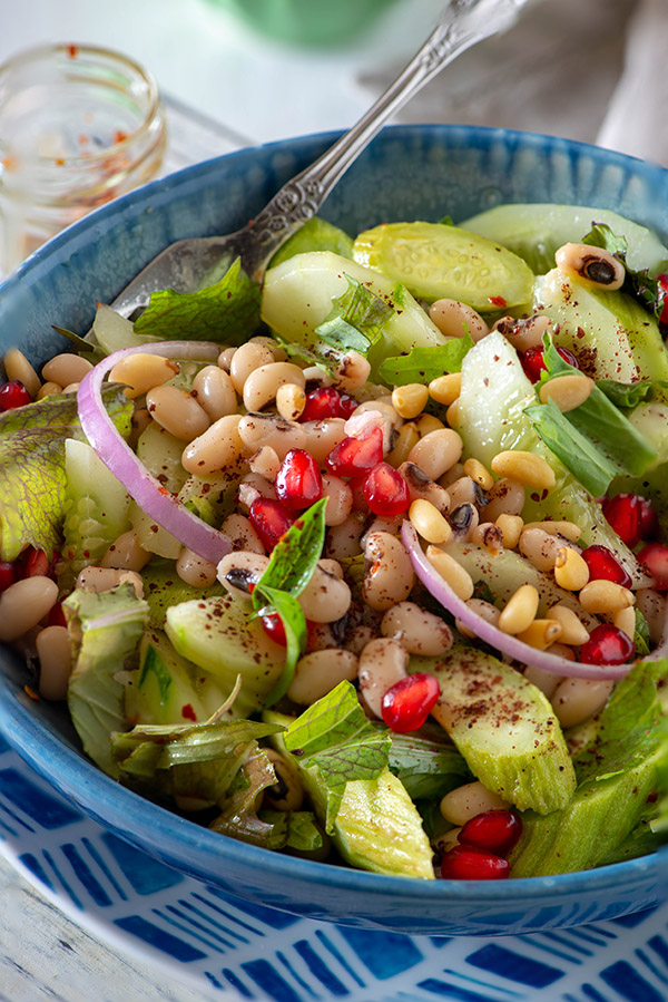 If you are looking to make wholesome and delicious summer salad recipes, this white beans and veggie salad has got a great potential to become your favorite summer salad recipe. Of course, you can make your favorite variation out of these. Make lobia bean salad, soybean salad or maybe any other white bean of your choice but you must try this white bean salad at least once.