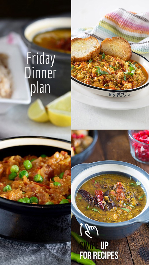 everyday Indian meal plan for week