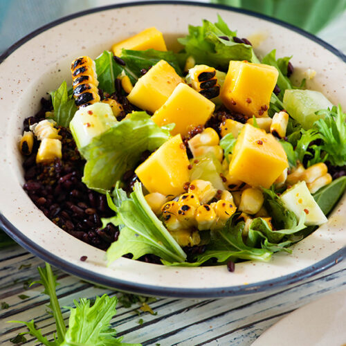 How to cook black rice - salad