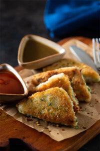 Crispy Cheesy Triangles