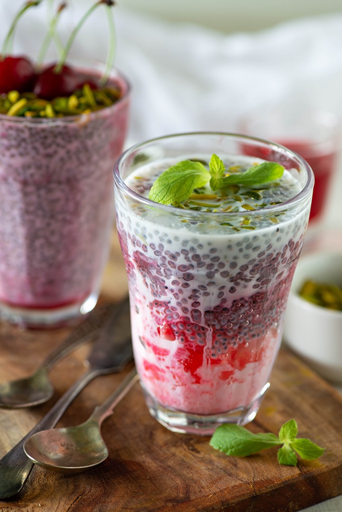 Basil seed pudding, quick n