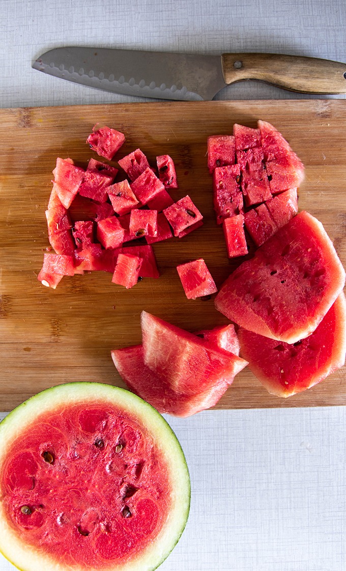 Sweet ripe watermelon for salad