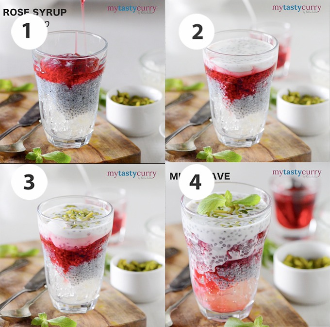 step by step Basil Seeds pudding recipe