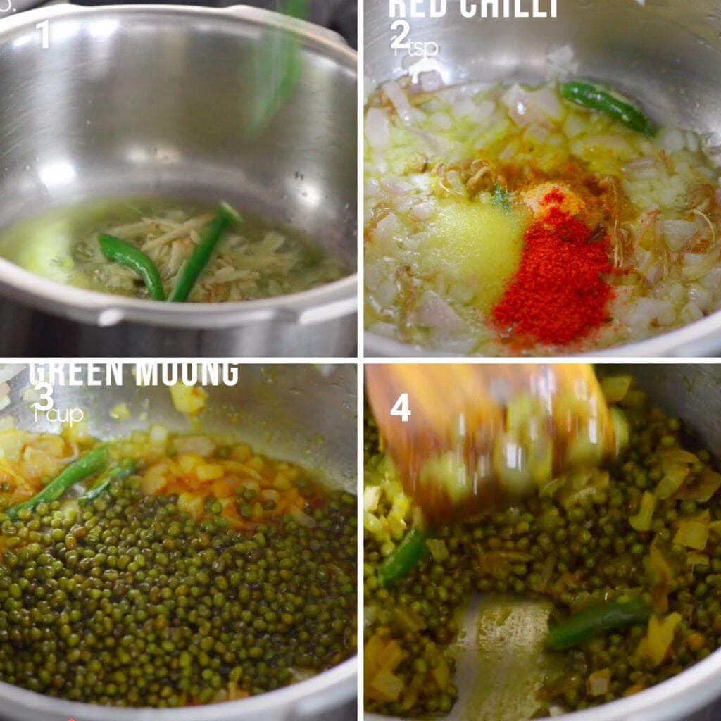 Green Moong Dal ( Stovetop + Instant Pot Method)