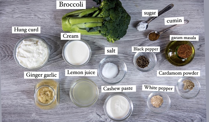 ingredients for malai broccoli
