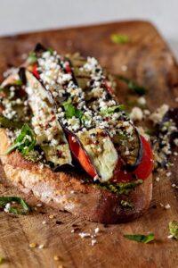 eggplant sandwich with feta