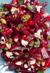 beet and pomegranate salad
