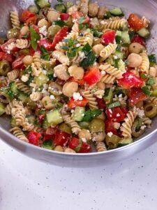 Mediterranean Pasta Chickpea Salad