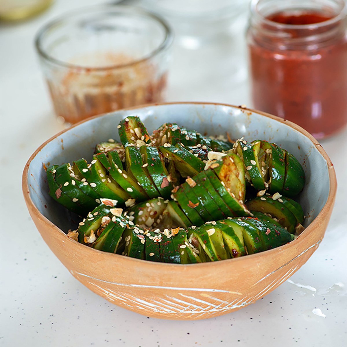 Watermelon Cucumber Salad - My Tasty Curry