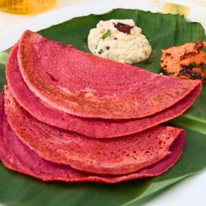Beetroot Oats Dosa
