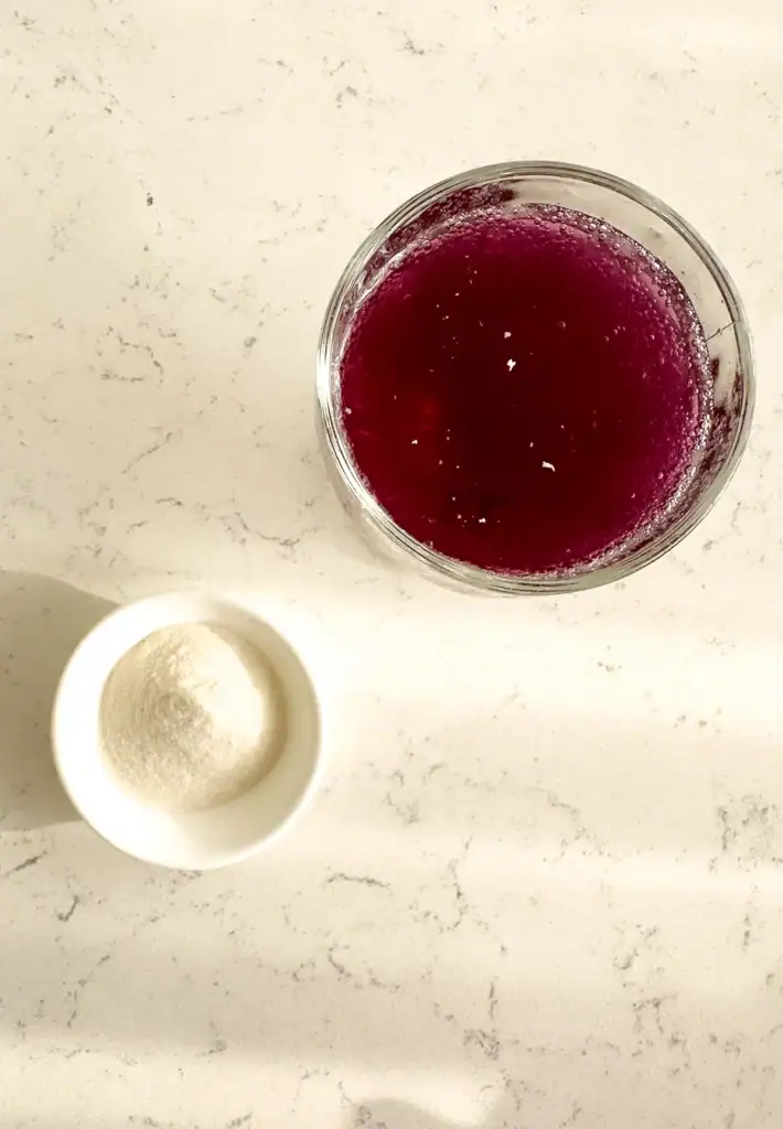 Ingredients for Dr Oz Pink Gelatin Recipe for Weight loss