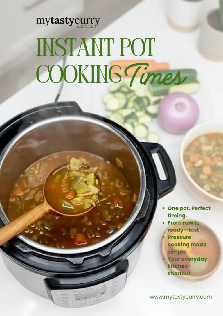 instant pot cooking time chart